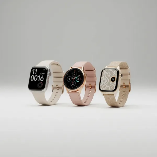 A comparison view of several compact smartwatches from different brands suitable for small wrists.