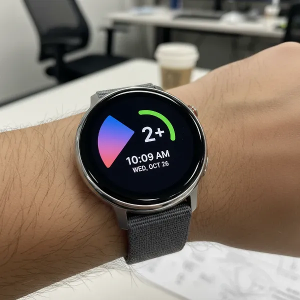 Google Pixel Watch 4 showing multi-day battery life, sleek design with vibrant display